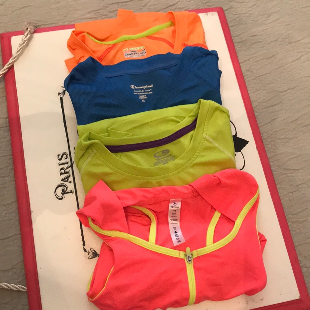 4 work out tops under armour, champion, 90degrees